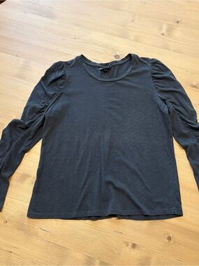 Universal Thread Women’s Gray Puff-Sleeve Long Sleeve Top
